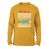 Monday, The Only Day You Can Wear The Same Exact Outfit As Yesterday Without Anyone Knowing Men/Unisex Drop Shoulder Sweatshirt in Heather Mustard color