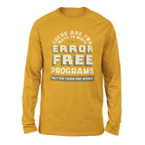How Many Ways To Write Error Free Programs Men/Unisex Drop Shoulder Sweatshirt in Heather Mustard color