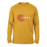 Pie Eating Cream Men/Unisex Drop Shoulder Sweatshirt in Heather Mustard color