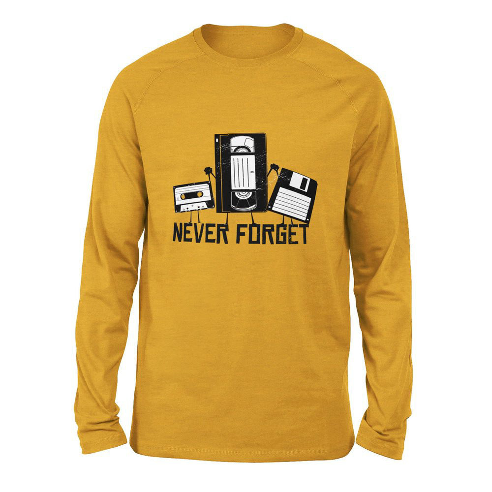 Never Forget The Old Stuff Men/Unisex Drop Shoulder Sweatshirt in Heather Mustard color