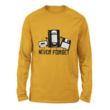 Never Forget The Old Stuff Men/Unisex Drop Shoulder Sweatshirt in Heather Mustard color