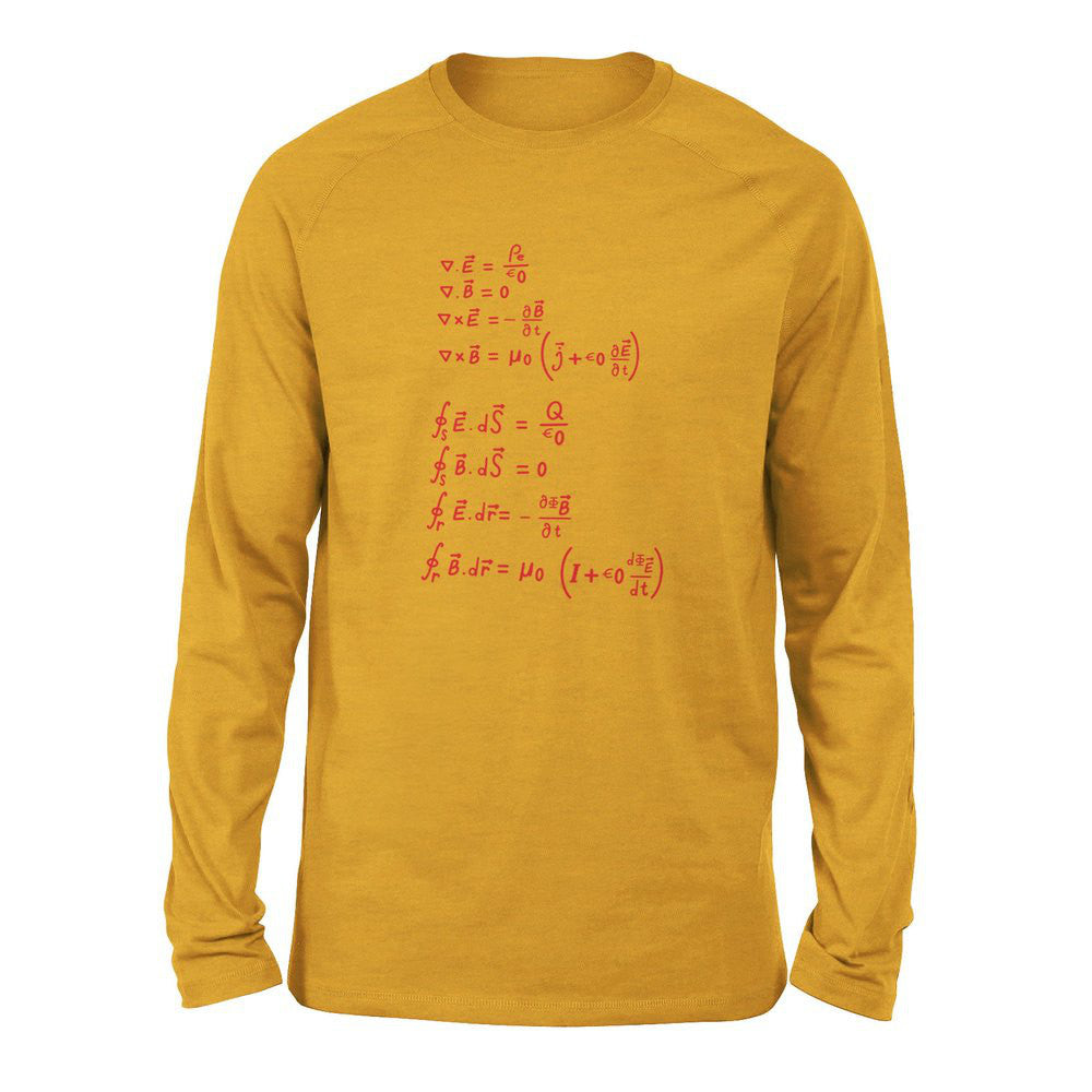 Physics Formula Men/Unisex Drop Shoulder Sweatshirt in Heather Mustard color
