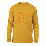 Physics Formula Men/Unisex Drop Shoulder Sweatshirt in Heather Mustard color