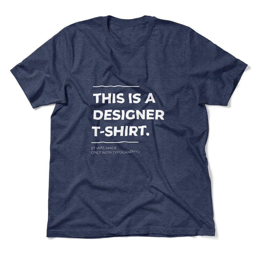 Designer Tshirt Men/Unisex T-Shirt in Heather Navy color