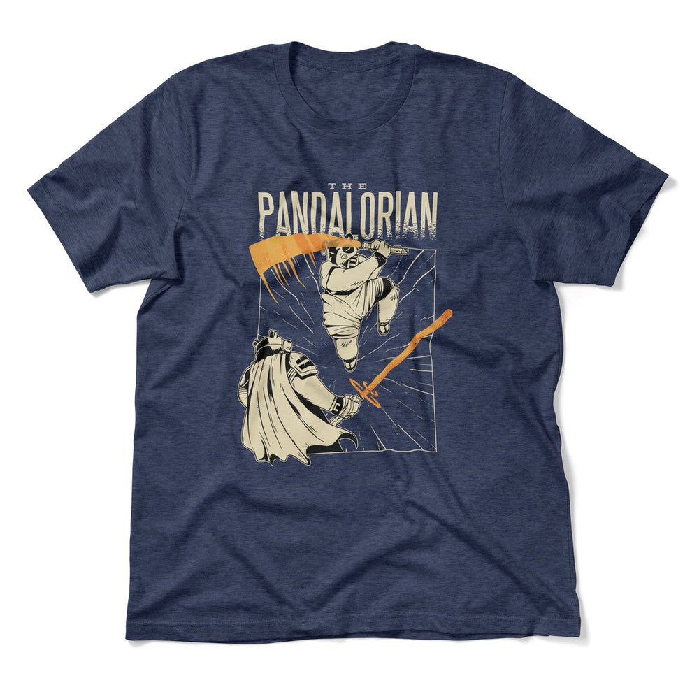 The Pandalorian Men/Unisex T-Shirt in Heather Navy color