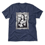 Gothic Monalisa Men/Unisex T-Shirt in Heather Navy color