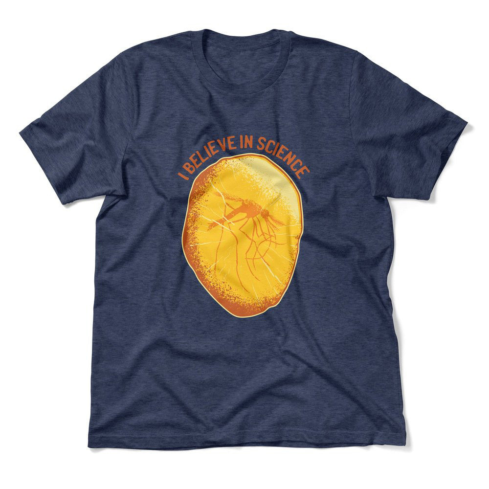 I Believe In Science Men/Unisex T-Shirt in Heather Navy color
