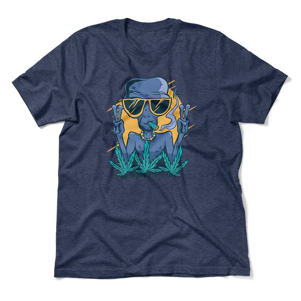 Alien Joint Men/Unisex T-Shirt in Heather Navy color