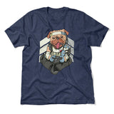 Lifeline Pug Apex Gamer Men/Unisex T-Shirt in Heather Navy color