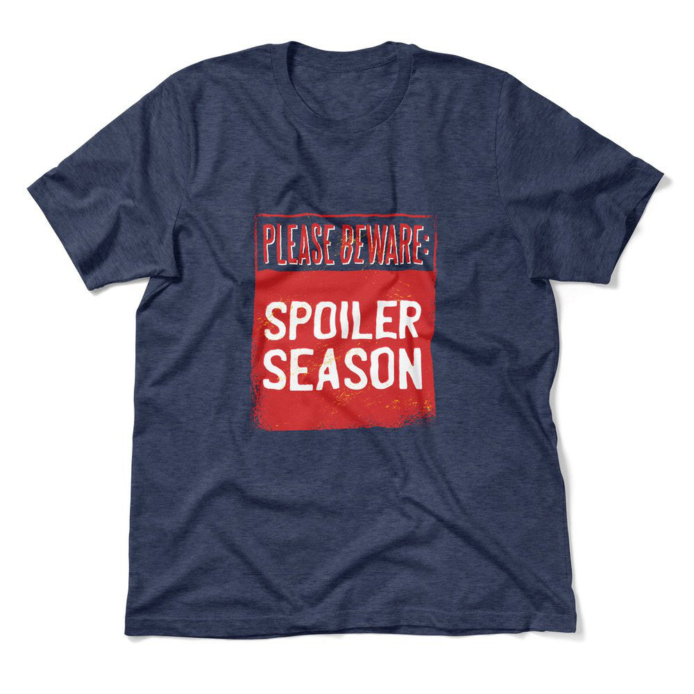 Spoiler Alert Men/Unisex T-Shirt in Heather Navy color