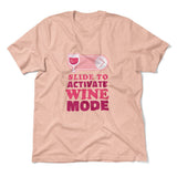 Swipe Right For Wine Mode Men/Unisex T-Shirt in Heather Peach color