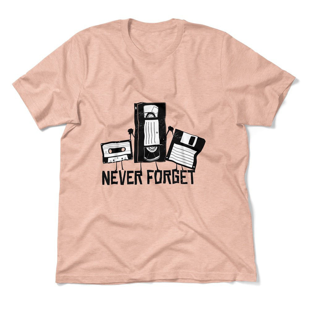 Never Forget The Old Stuff Men/Unisex T-Shirt in Heather Peach color