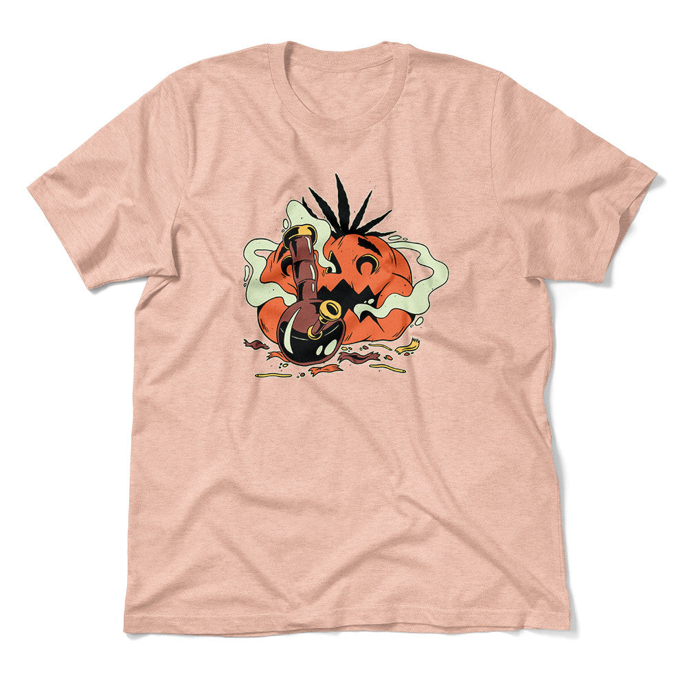 Baked Pumpkin Men/Unisex T-Shirt in Heather Peach color