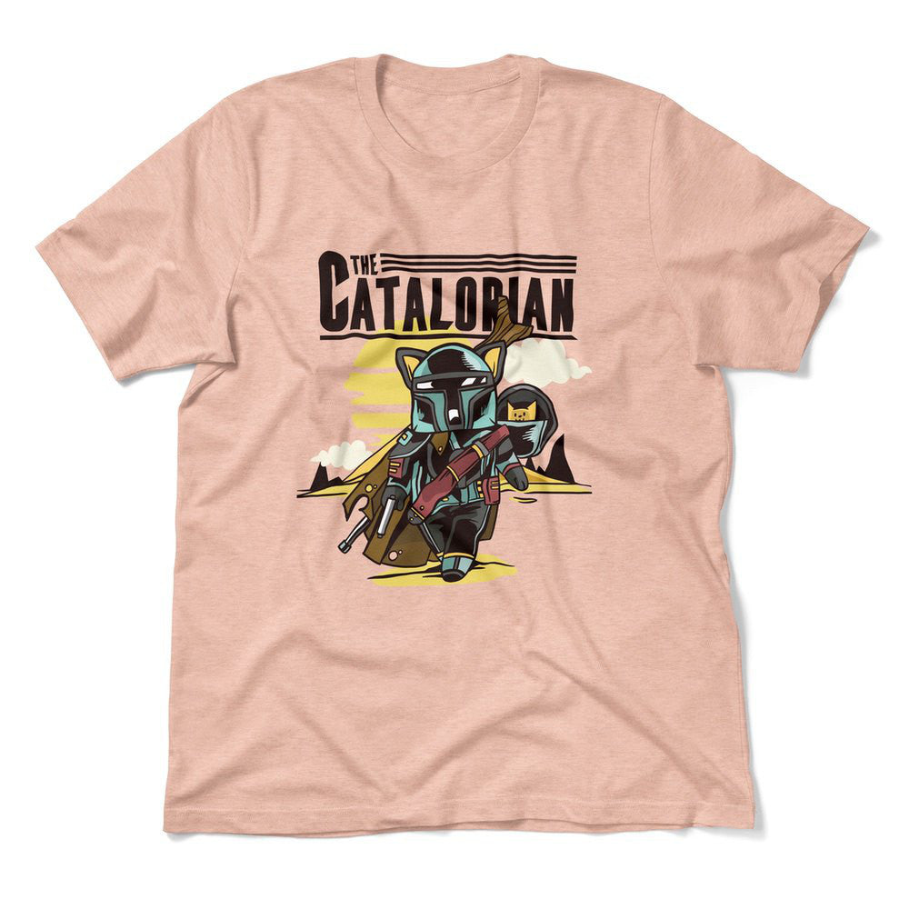 The Catalorian Men/Unisex T-Shirt in Heather Peach color