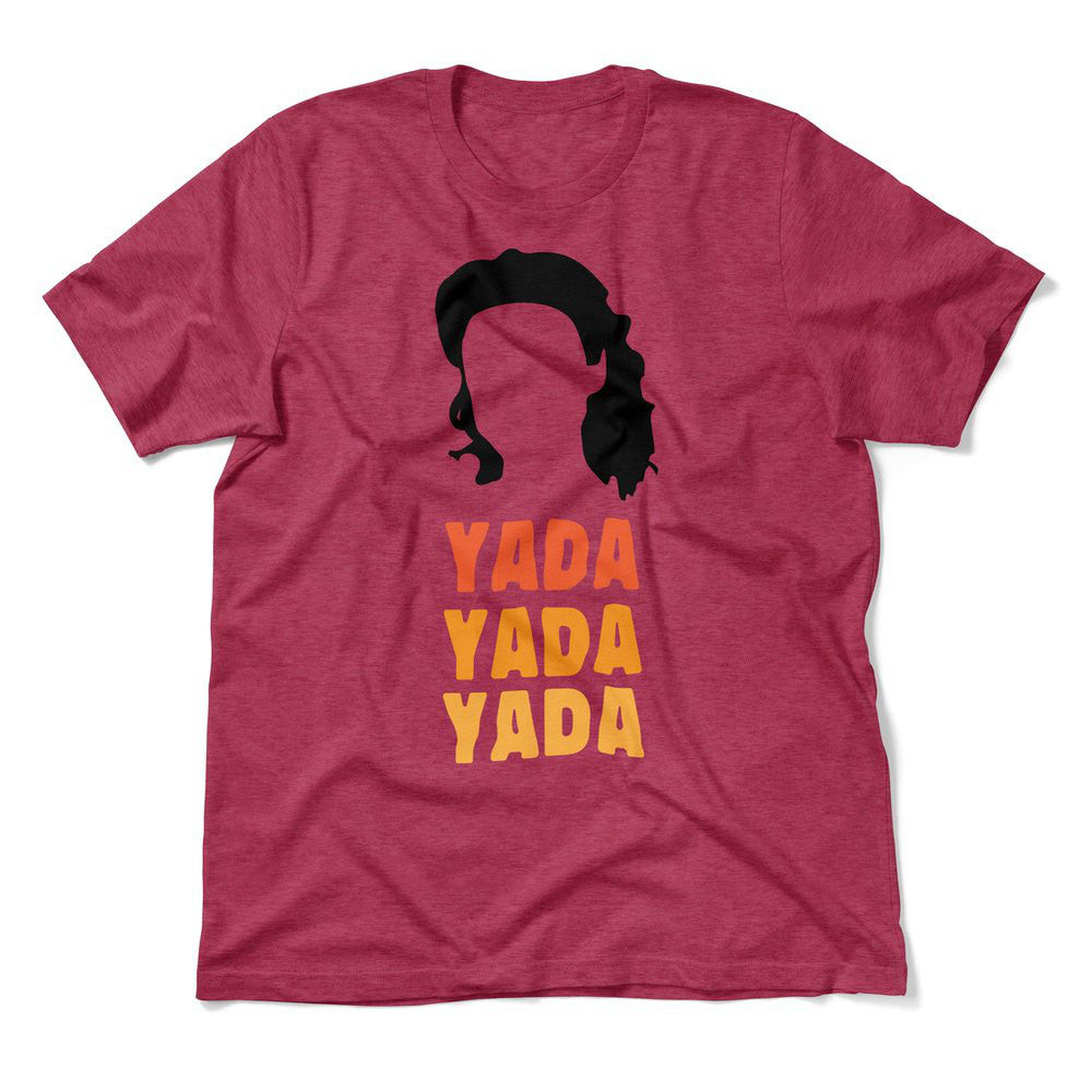 Yada-yada-yada Men/Unisex T-Shirt in Heather Raspberry color