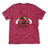 Fart And Furious Men/Unisex T-Shirt in Heather Raspberry color