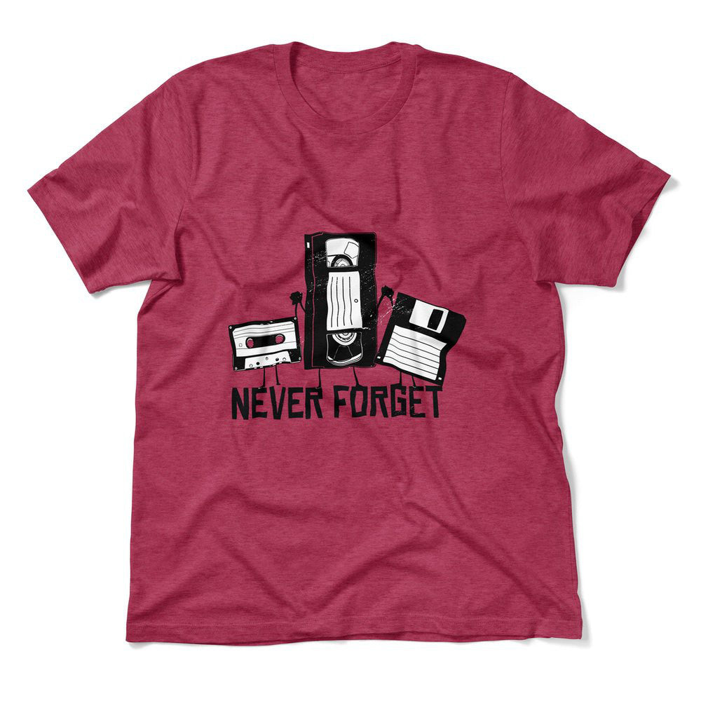 Never Forget The Old Stuff Men/Unisex T-Shirt in Heather Raspberry color