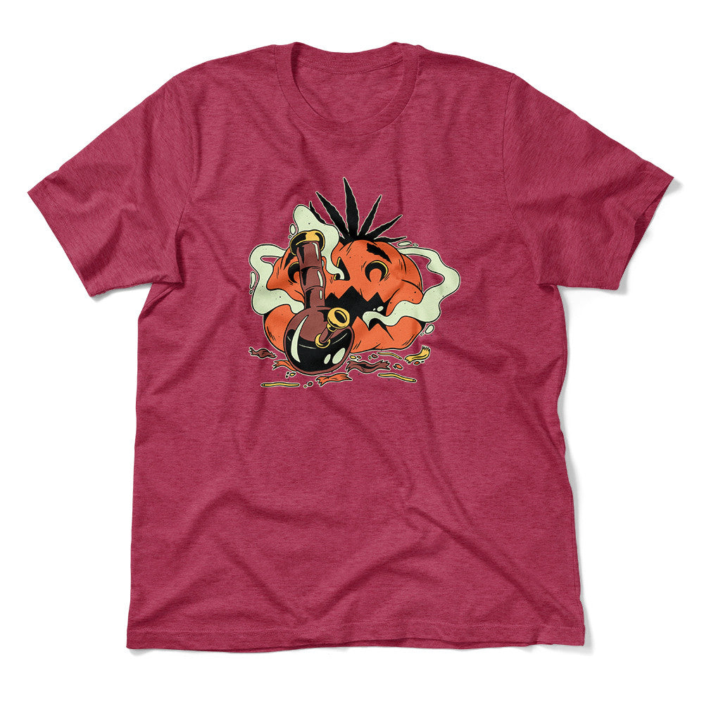 Baked Pumpkin Men/Unisex T-Shirt in Heather Raspberry color