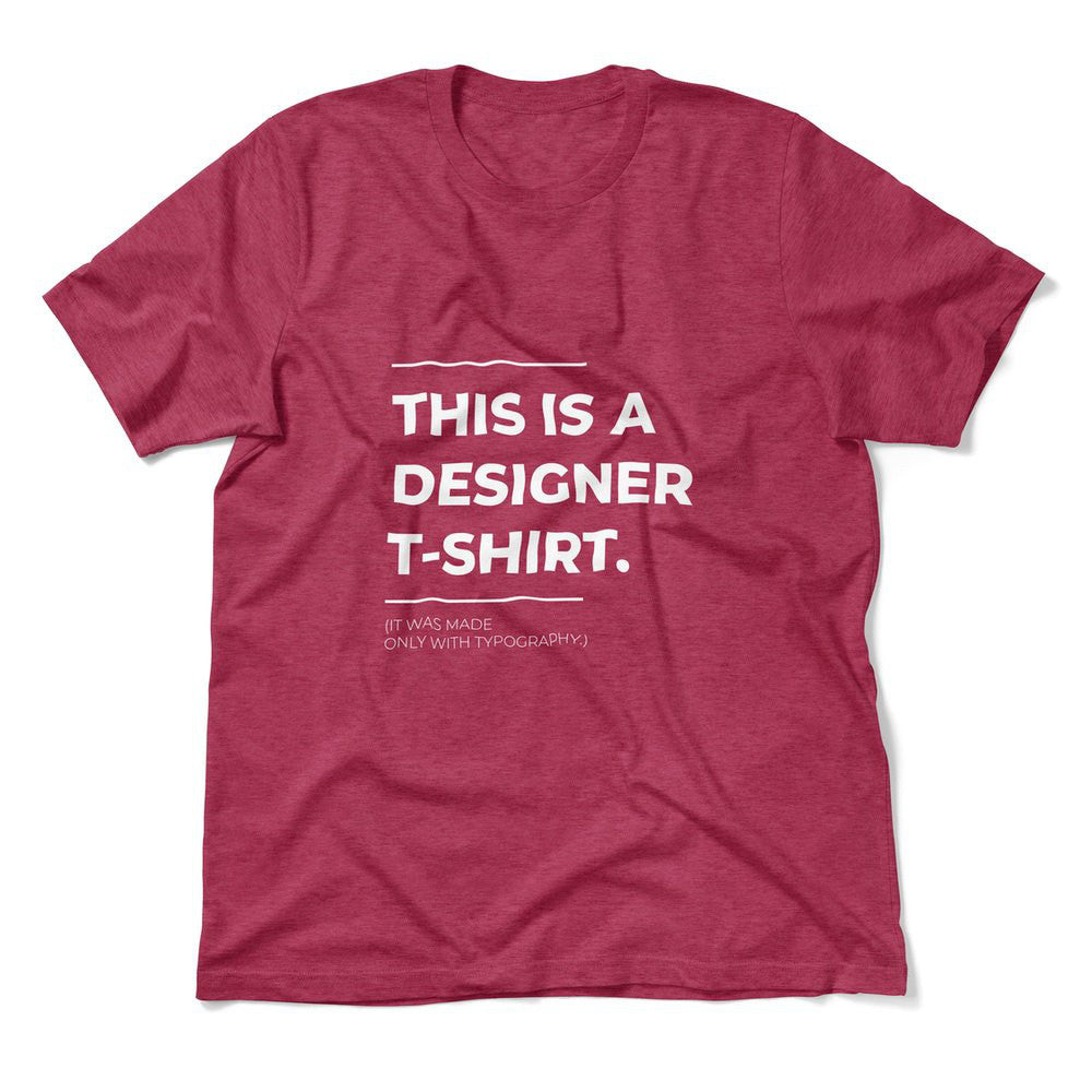 Designer Tshirt Men/Unisex T-Shirt in Heather Raspberry color
