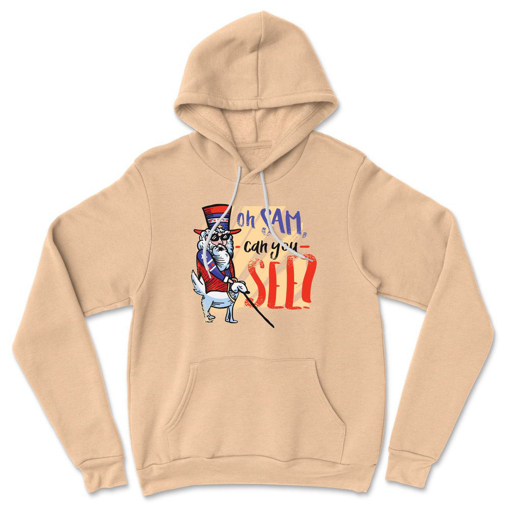 Oh Sam Can You See Hoodie in Heather Sand Dune color