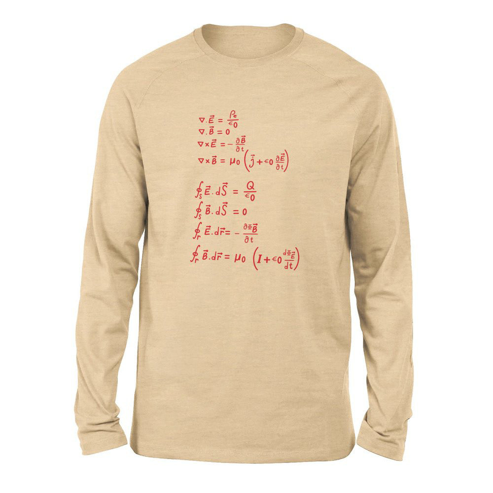 Physics Formula Men/Unisex Drop Shoulder Sweatshirt in Heather Sand Dune color