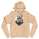 Lifeline Pug Apex Gamer Hoodie in Heather Sand Dune color