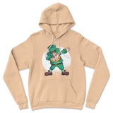 Leprechaun Dabbing Hoodie in Heather Sand Dune color