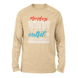 Monday, The Only Day You Can Wear The Same Exact Outfit As Yesterday Without Anyone Knowing Men/Unisex Drop Shoulder Sweatshirt in Heather Sand Dune color