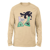 I Think You're Overreacting Men/Unisex Drop Shoulder Sweatshirt in Heather Sand Dune color