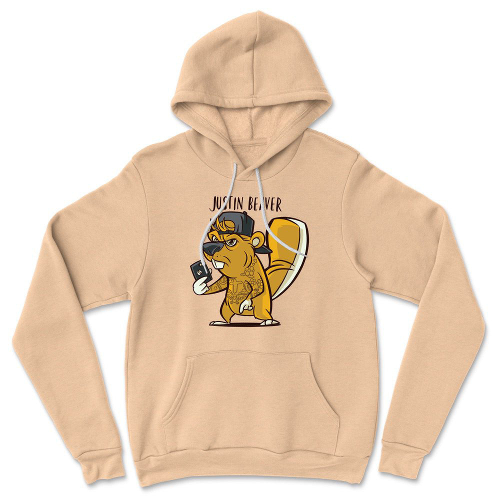 Justin Beaver Hoodie in Heather Sand Dune color