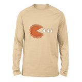 Pie Eating Cream Men/Unisex Drop Shoulder Sweatshirt in Heather Sand Dune color