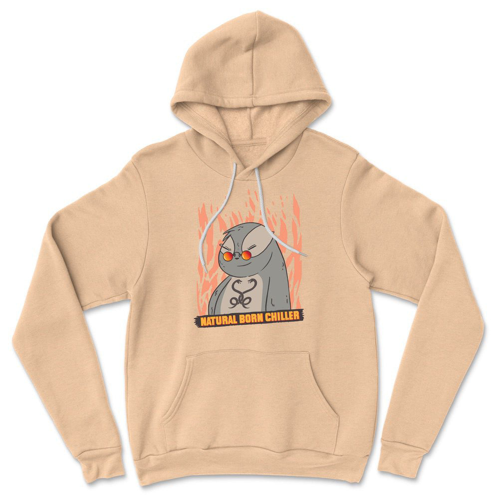 Natural Born Chiller Hoodie in Heather Sand Dune color