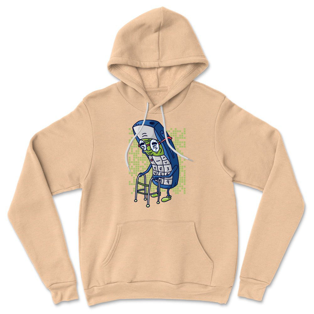 Old Nokia Cellphone Hoodie in Heather Sand Dune color