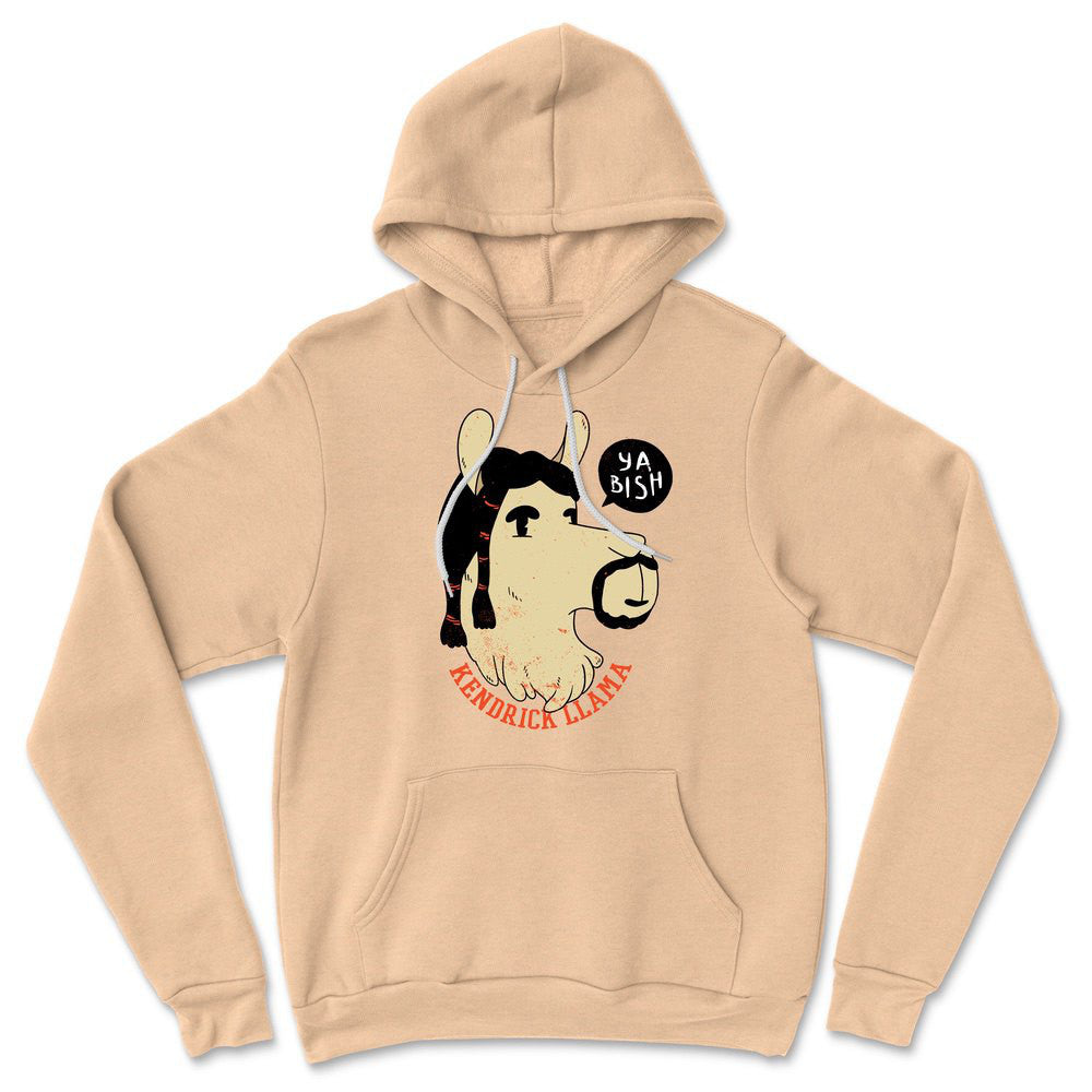Kendrick Llama Hoodie in Heather Sand Dune color