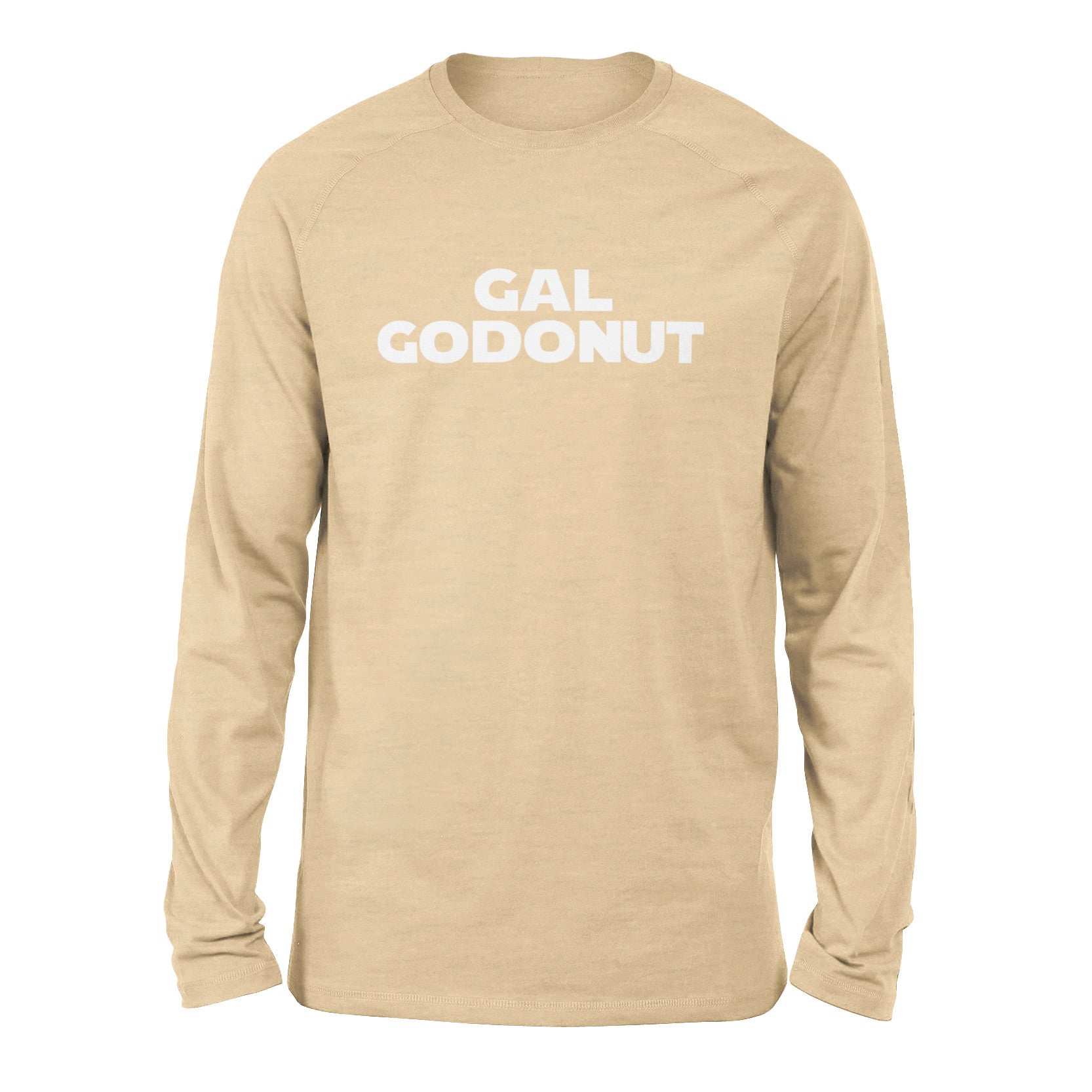 Gal Godonut Men/Unisex Drop Shoulder Sweatshirt in Heather Sand Dune color