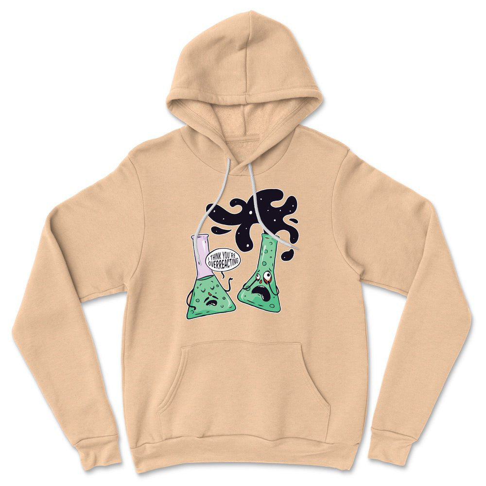I Think You're Overreacting Hoodie in Heather Sand Dune color