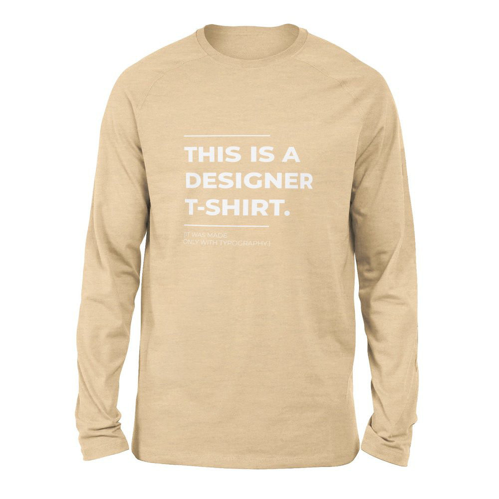 Designer Tshirt Men/Unisex Drop Shoulder Sweatshirt in Heather Sand Dune color