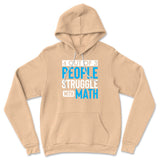 4 Out Of 3 People Struggle With Math Hoodie in Heather Sand Dune color