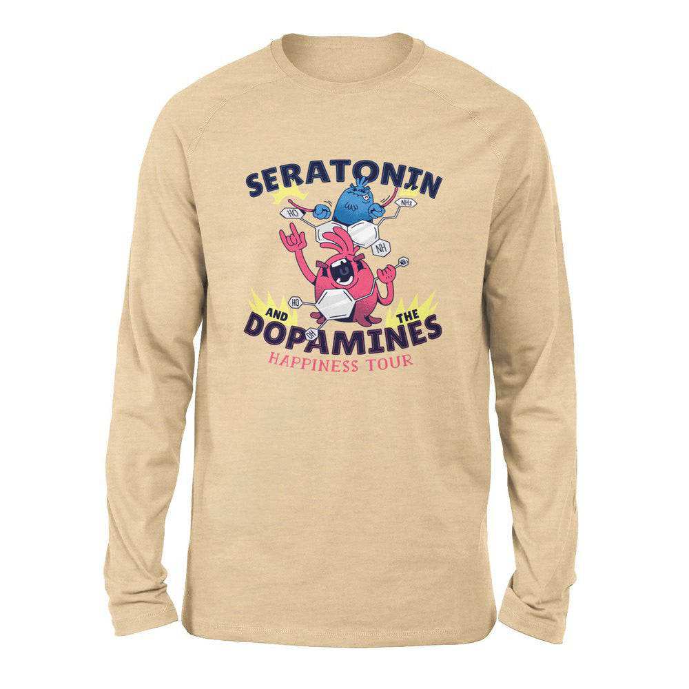 Molecules Rock Men/Unisex Drop Shoulder Sweatshirt in Heather Sand Dune color