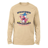 Molecules Rock Men/Unisex Drop Shoulder Sweatshirt in Heather Sand Dune color