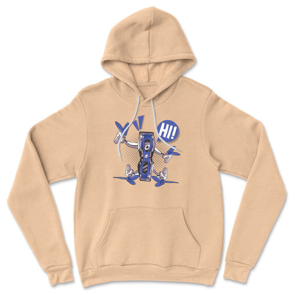 Quadcopter Robot Hoodie in Heather Sand Dune color
