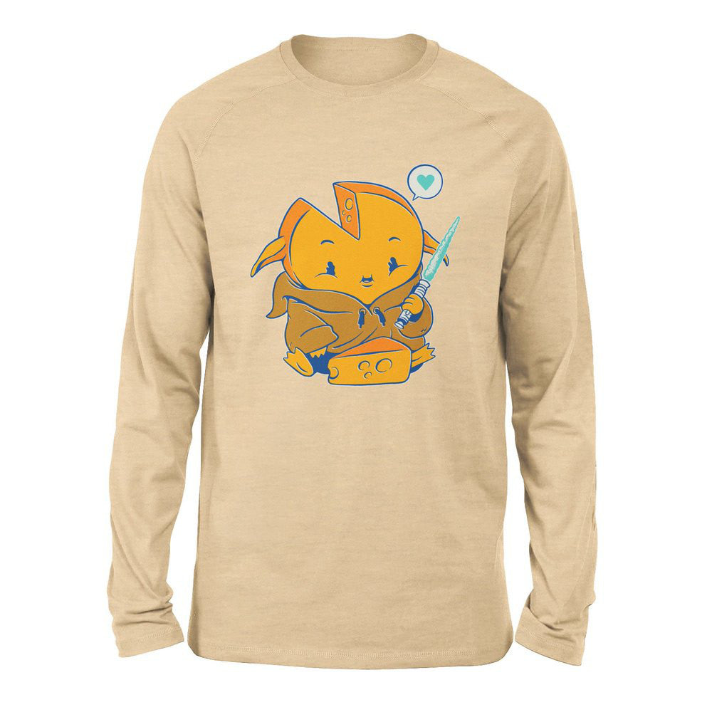 Baby Gouda Men/Unisex Drop Shoulder Sweatshirt in Heather Sand Dune color