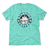 Starpugs Coffee Men/Unisex T-Shirt in Heather Sea Green color