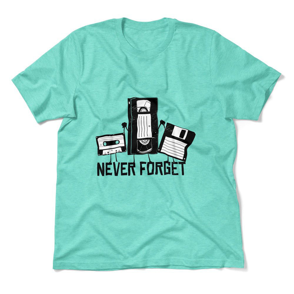 Never Forget The Old Stuff Men/Unisex T-Shirt in Heather Sea Green color