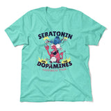 Molecules Rock Men/Unisex T-Shirt in Heather Sea Green color