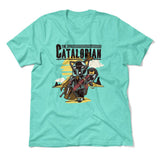 The Catalorian Men/Unisex T-Shirt in Heather Sea Green color