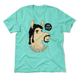 Kendrick Llama Men/Unisex T-Shirt in Heather Sea Green color