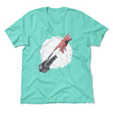 Creation Of Adam - Motorcycle Men/Unisex T-Shirt in Heather Sea Green color