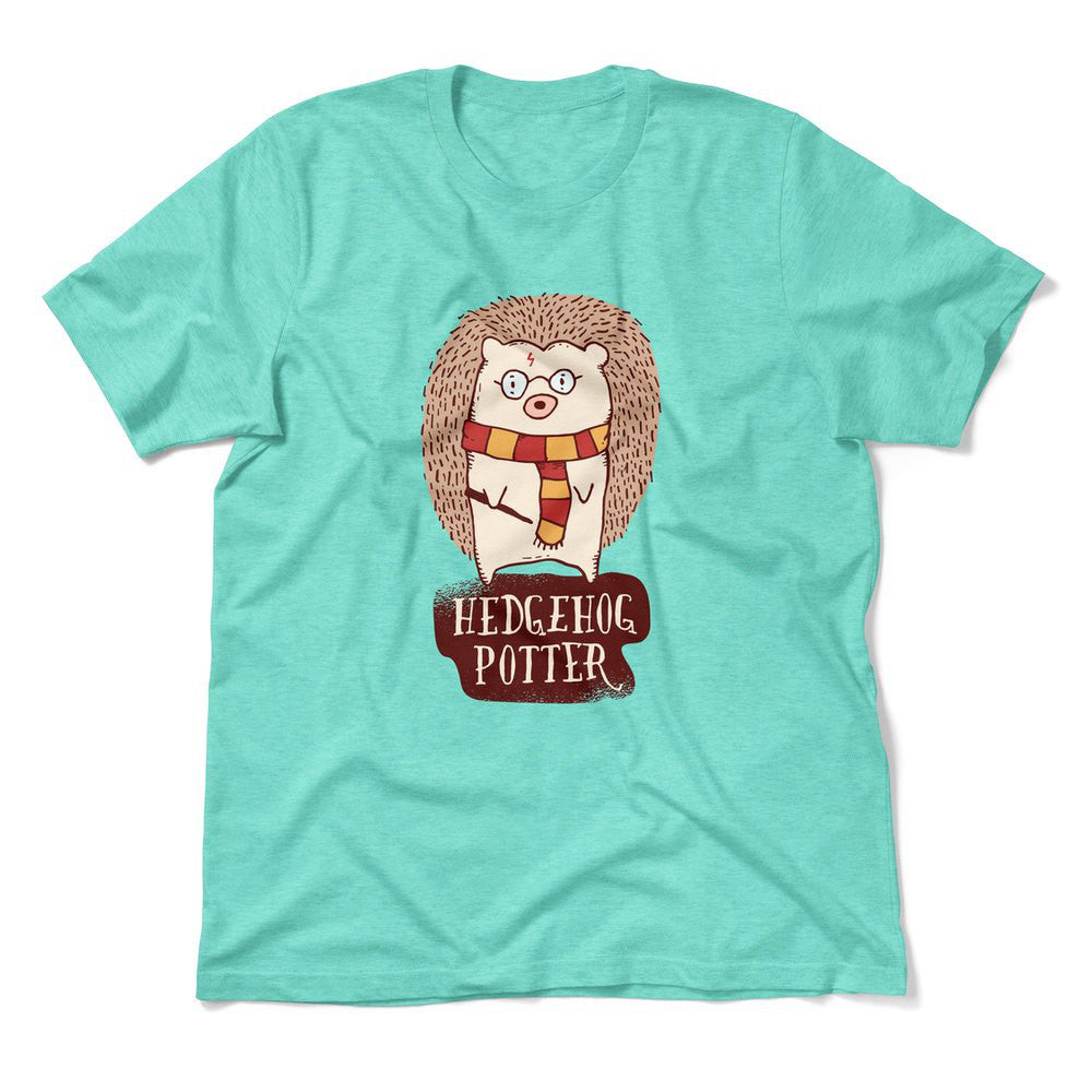Hedge Hog Potter Men/Unisex T-Shirt in Heather Sea Green color