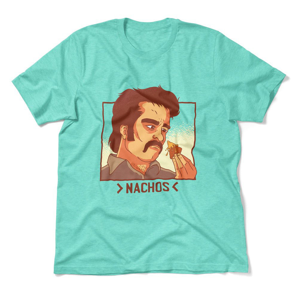 Nachos Drug Lord Men/Unisex T-Shirt in Heather Sea Green color
